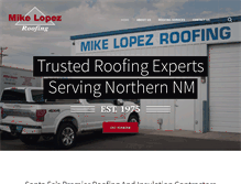 Tablet Screenshot of mikelopezroofing.com